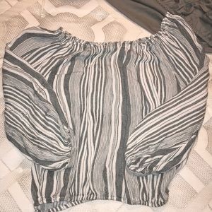 Off-Shoulder Striped Top